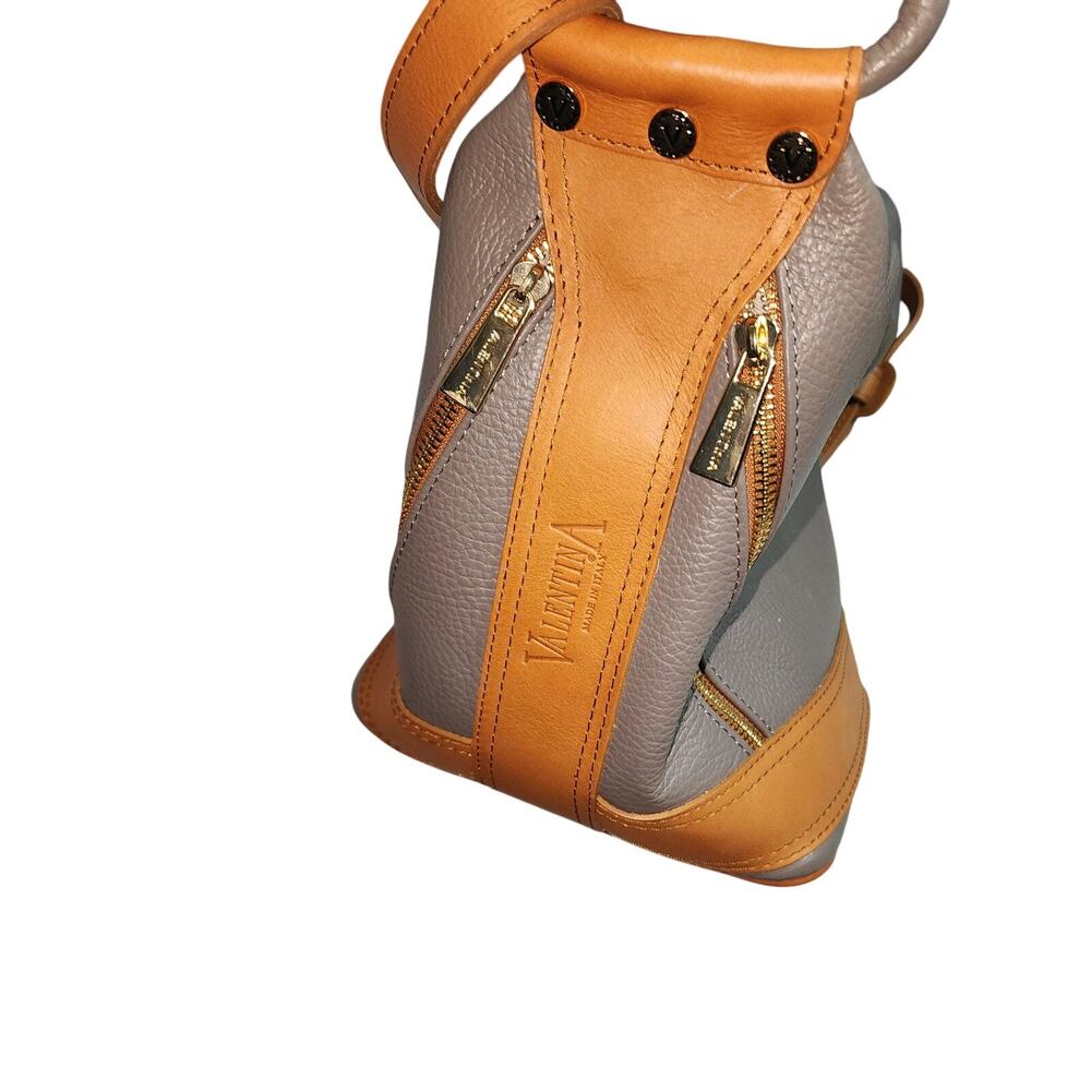 VALENTINA EUC VIOLA CASTELLANI LEATHER CONVERTIBLE BACKPACK SHOULDER BAG - Picture 2 of 9